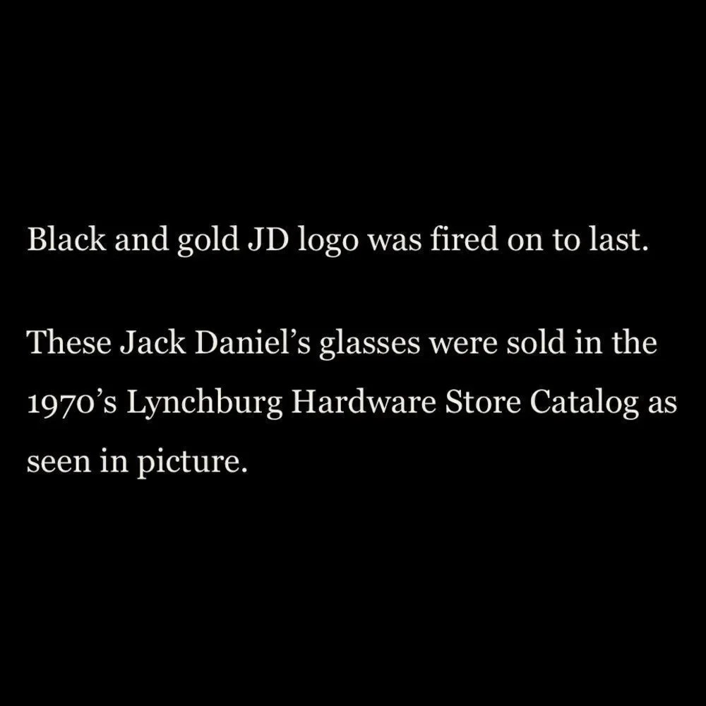 Jack Daniel’s Signature Tennessee Whiskey 8 Oz  Glass Tumblers Set 2 Black Gold